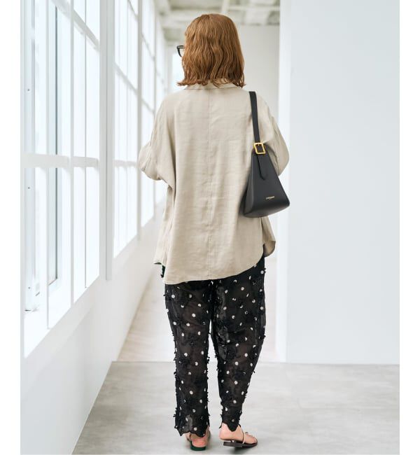 Spick and Span「《洗濯機洗い可》リネンミックスストレッチシャツジャケット」|その他|