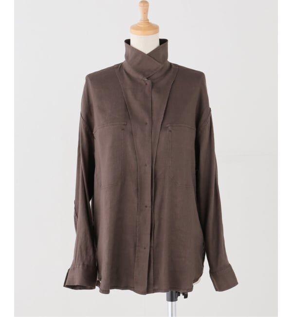 Spick and Span「《洗濯機洗い可》リネンミックスストレッチシャツジャケット」|その他|