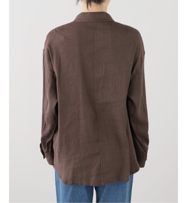 Spick and Span「《洗濯機洗い可》リネンミックスストレッチシャツジャケット」|その他|