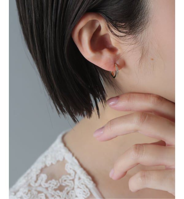 Lilas by Spick&Span「ハーフエタニティーダイヤピアス K18（両耳）」|ピアス|