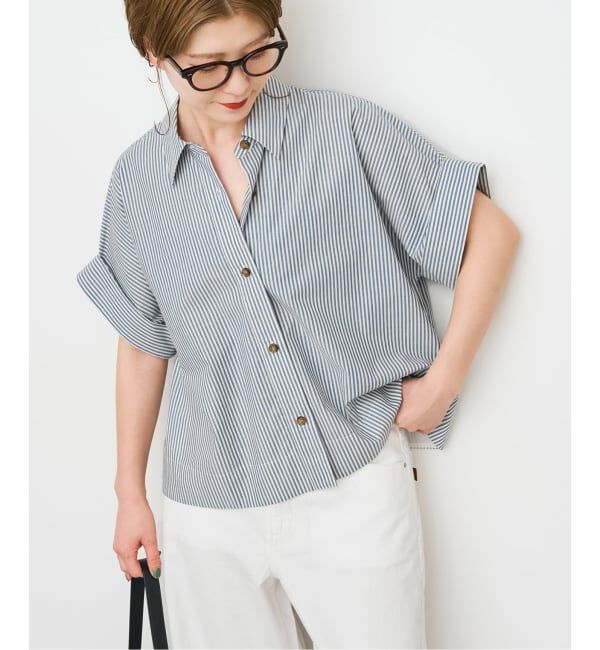 Spick and Span「ハーフスリーブポプリンシャツ」|シャツ・ブラウス|