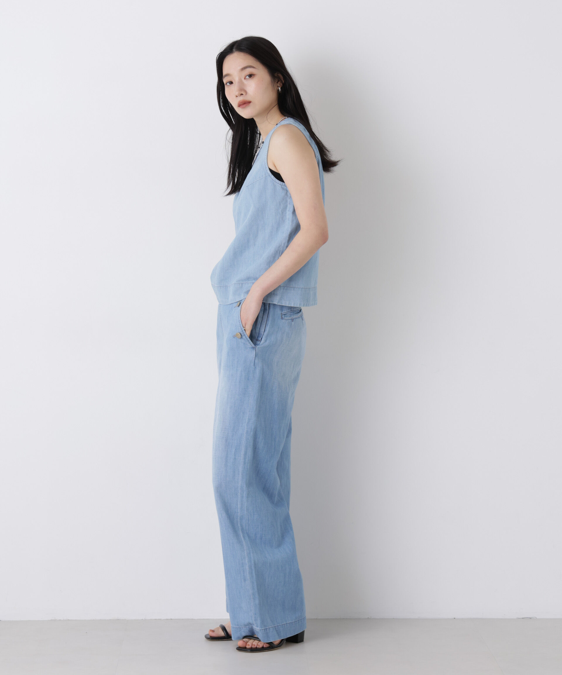 nano･universe「Healthy DENIM/Breezy Rum(セットアップ可)」|チノ|