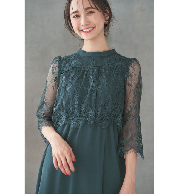 any SiS「【洗える】レーシーケープ ドレス」|ドレス|
