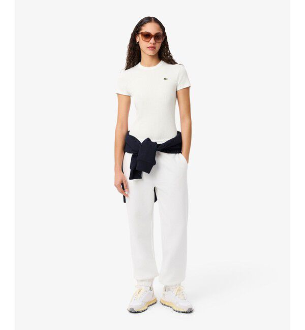 LACOSTE「タイトフィットリブニットTシャツ」|Tシャツ・カットソー|