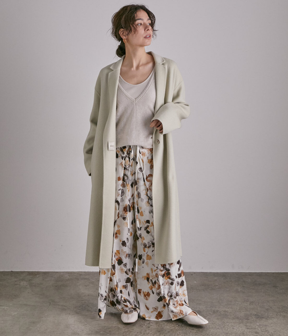 SALON adam et rope'「ウールカシミヤ無双仕立てロングチェスターコート」|チェスターコート|