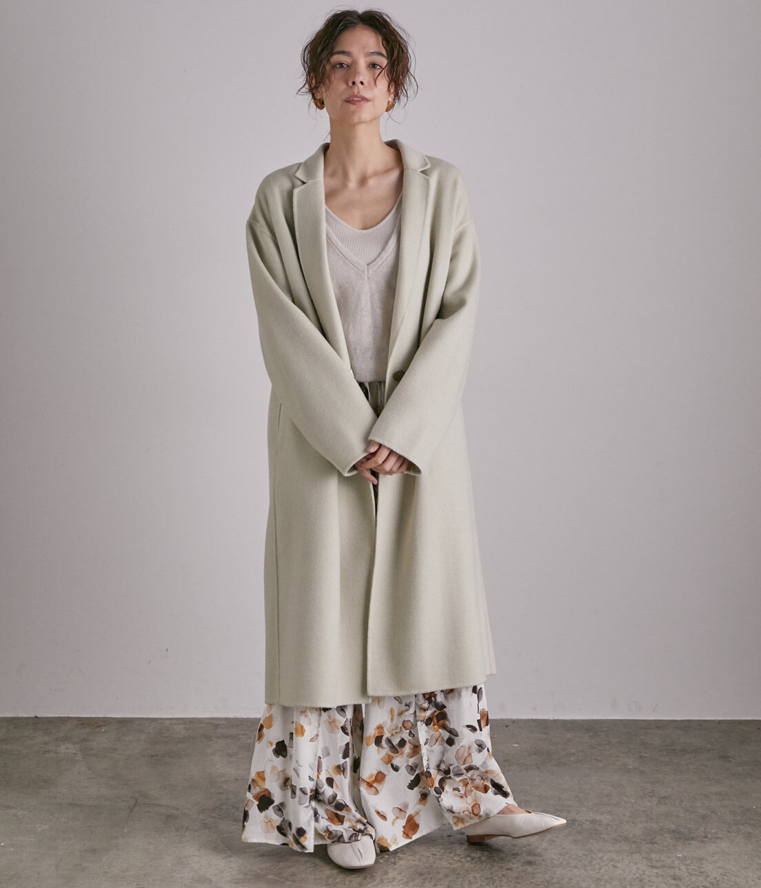 SALON adam et rope'「ウールカシミヤ無双仕立てロングチェスターコート」|チェスターコート|