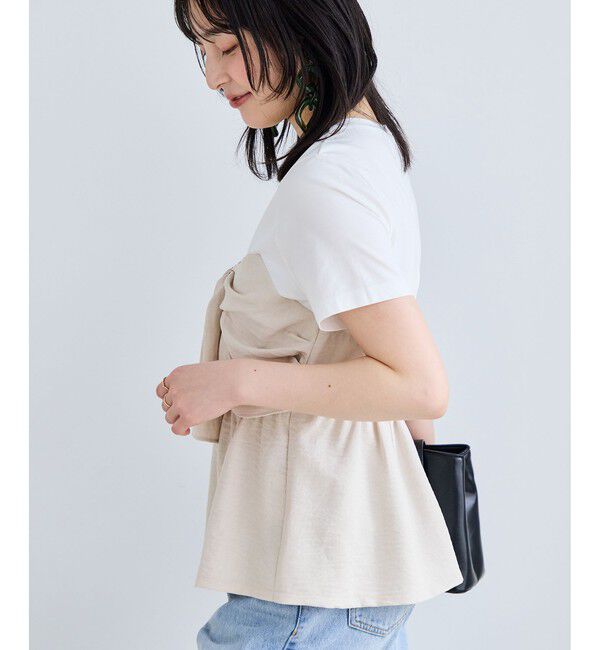VIS「美easyリネンライクリボンビスチェトップス/イージーケア・接触冷感・セットアップ対応」|Tシャツ・カットソー|
