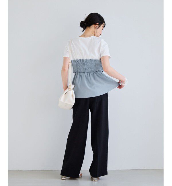 VIS「美easyリネンライクリボンビスチェトップス/イージーケア・接触冷感・セットアップ対応」|Tシャツ・カットソー|