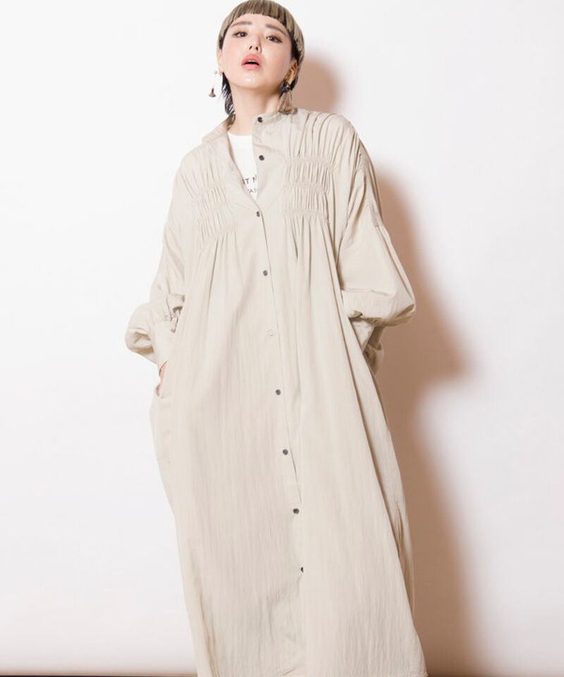  「ギャザーコクーンワンピース」|ワンピース|L.BEIGE