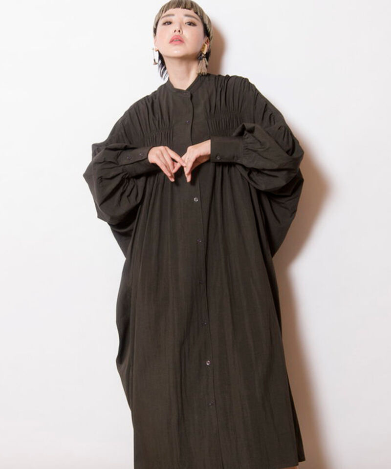  「ギャザーコクーンワンピース」|ワンピース|CHARCOAL