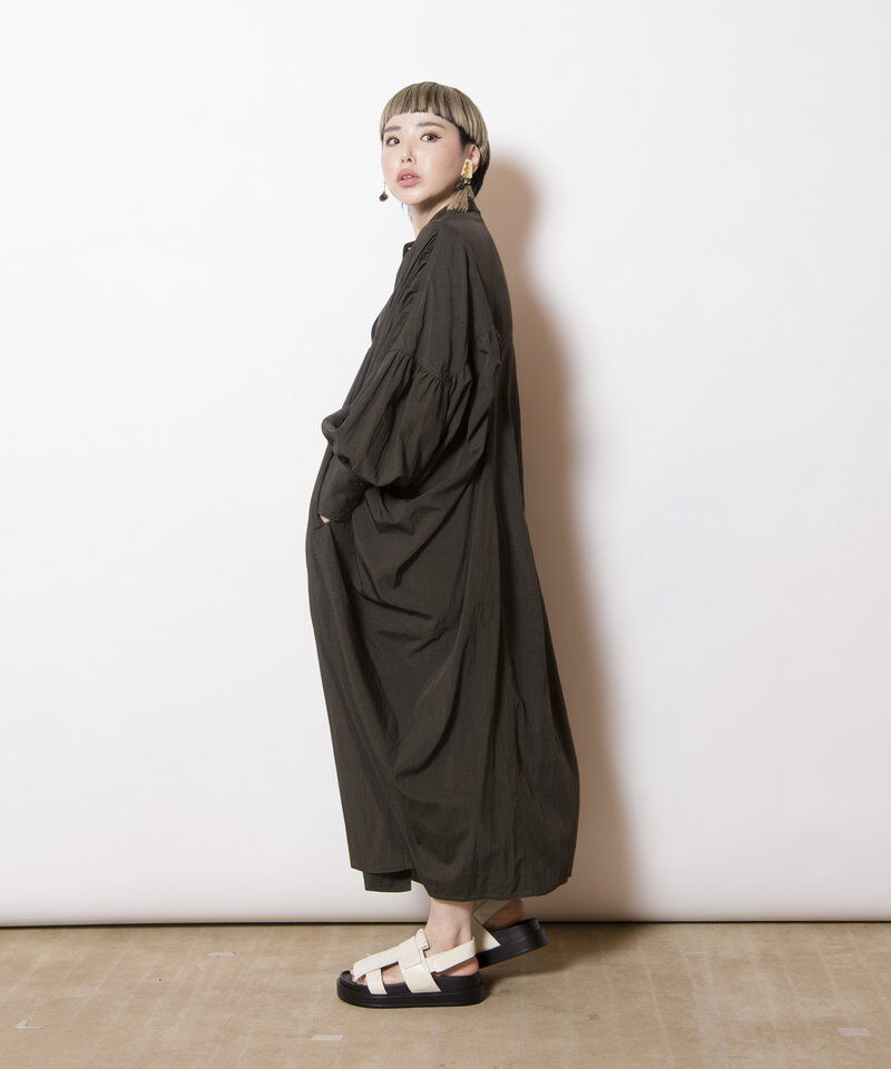  「ギャザーコクーンワンピース」|ワンピース|