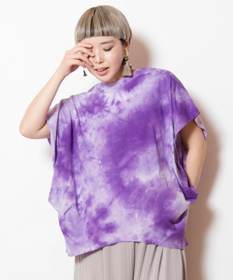  「タイダイサイドドレーププルオーバー」|Tシャツ・カットソー|PURPLE