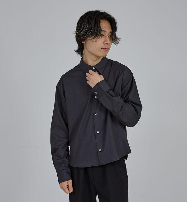 ABAHOUSE「【AH ABAHOUSE】 ロングスリーブ クロップドシャツ」|シャツ・ブラウス|