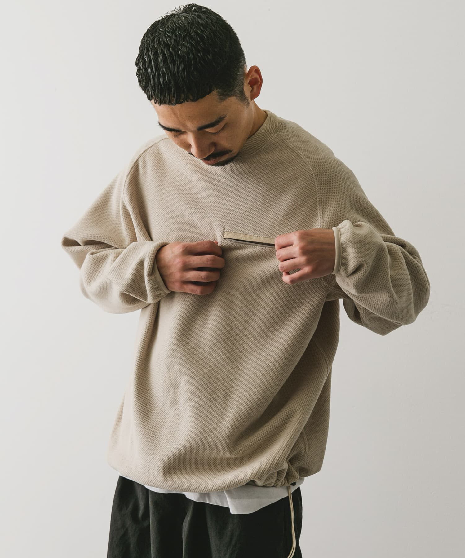 URBAN RESEARCH DOORS「『UR TECH』ピケフリース プルオーバー」|Tシャツ・カットソー|