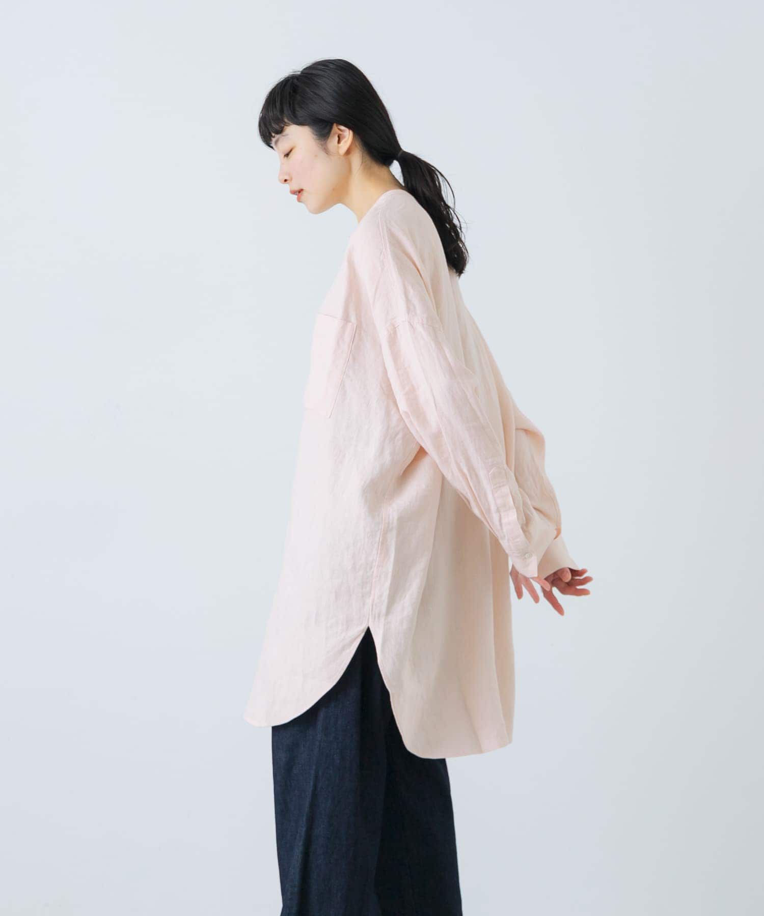 かぐれ「リネンチュニックシャツ」|シャツ・ブラウス|