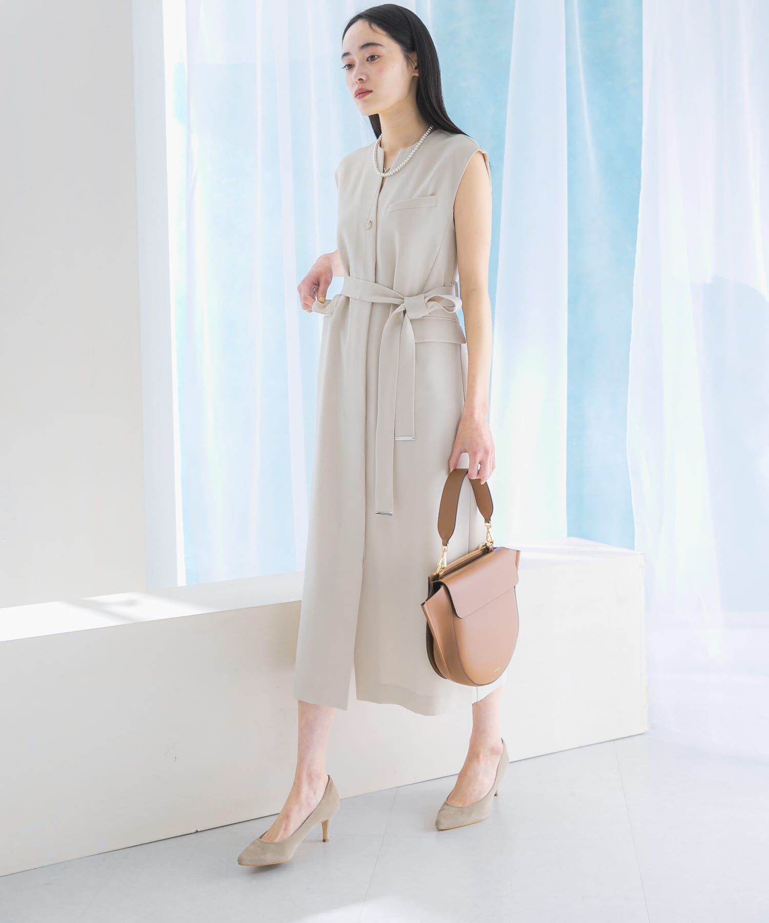 URBAN RESEARCH ROSSO「リネンライクレイヤードワンピース」|ワンピース|