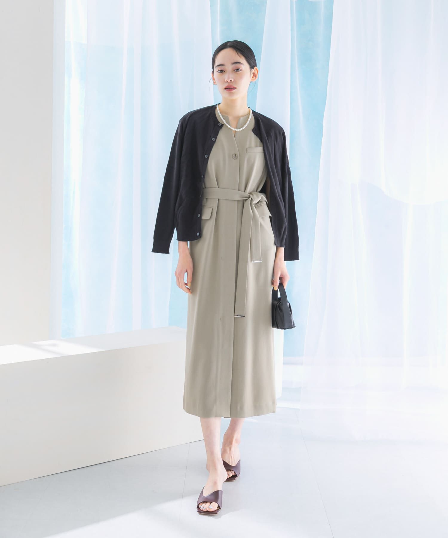 URBAN RESEARCH ROSSO「リネンライクレイヤードワンピース」|ワンピース|