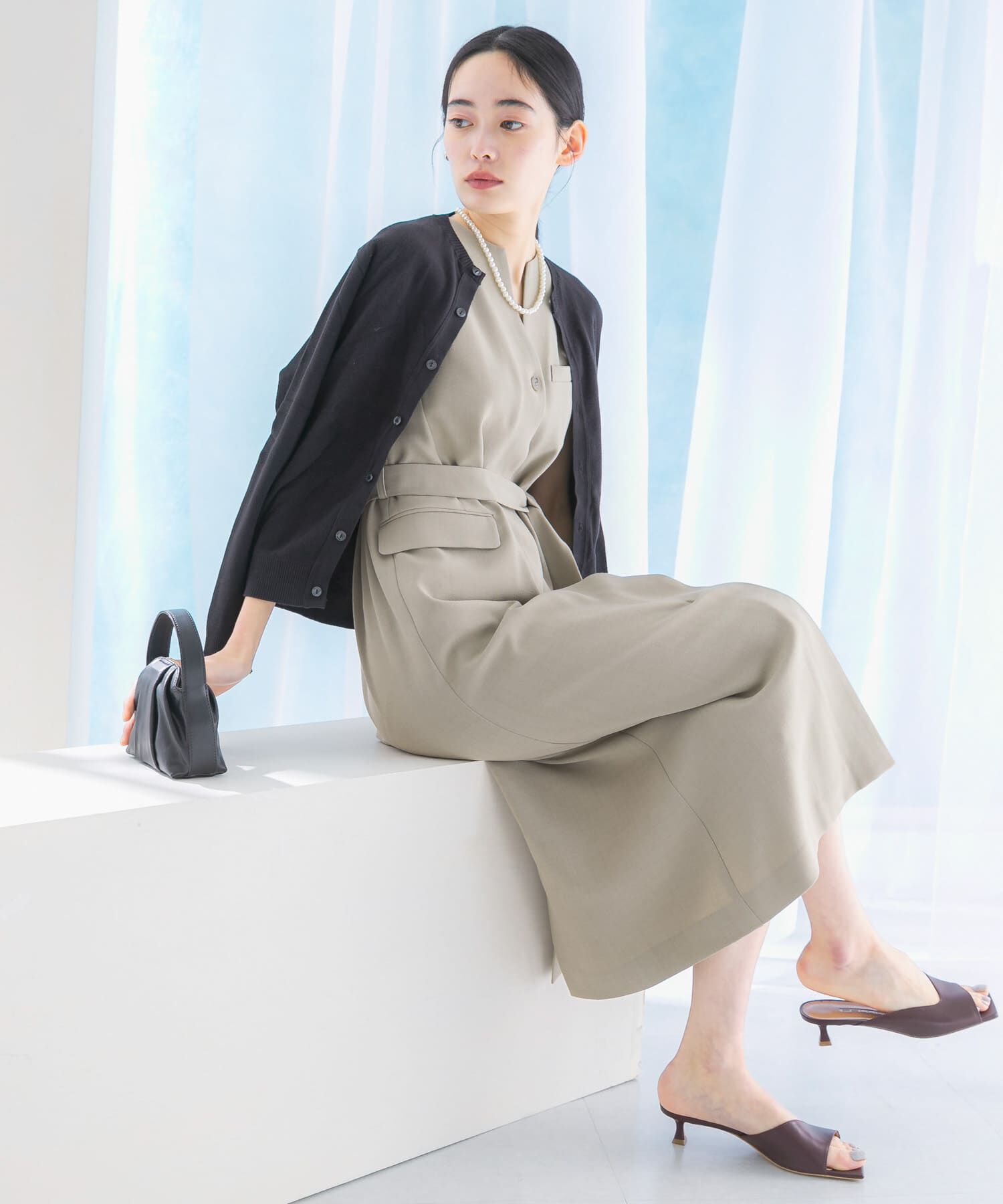 URBAN RESEARCH ROSSO「リネンライクレイヤードワンピース」|ワンピース|