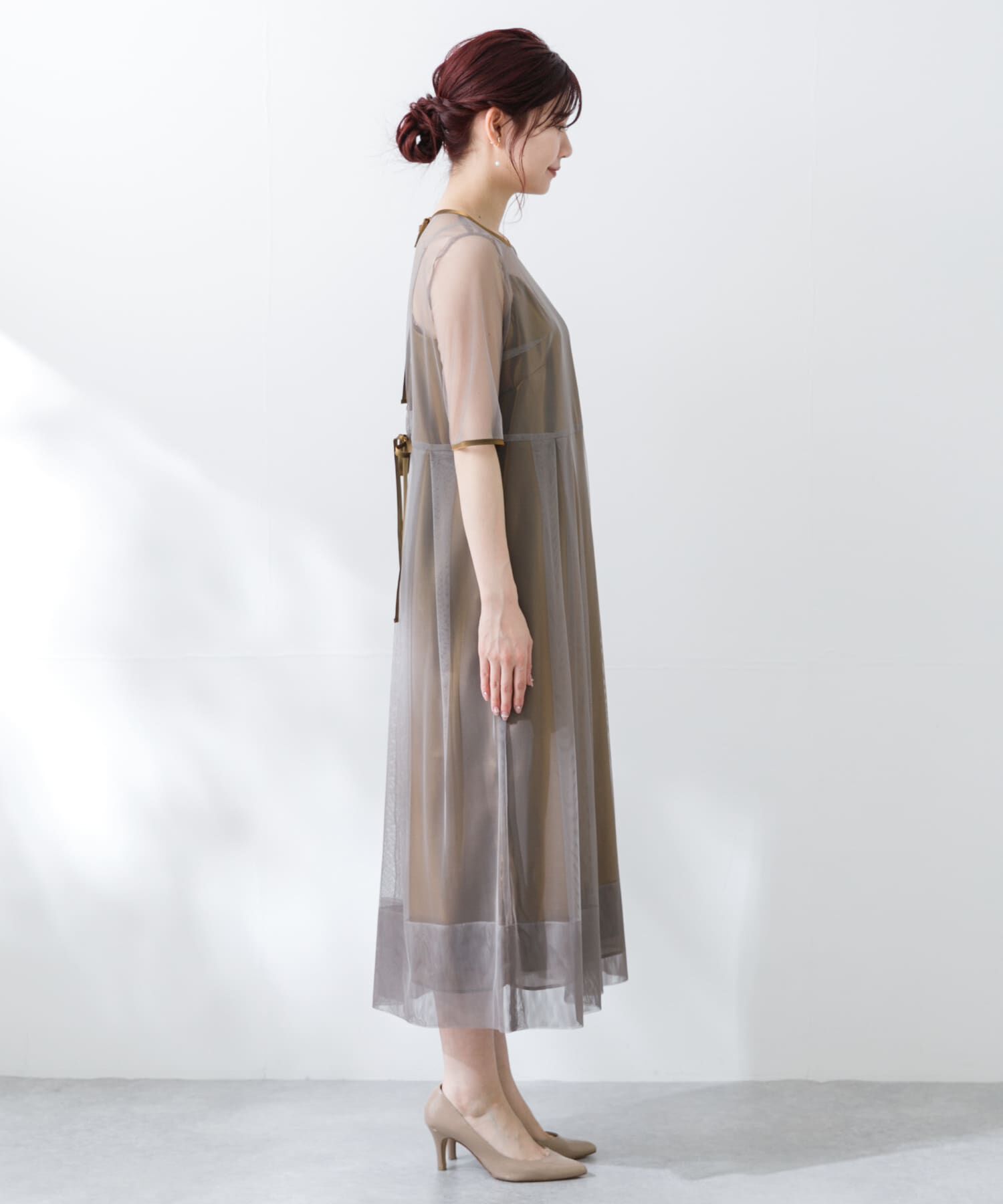 URBAN RESEARCH ROSSO「kaene　シャンブレーキャミドッキングドレス(lo)」|ワンピース|