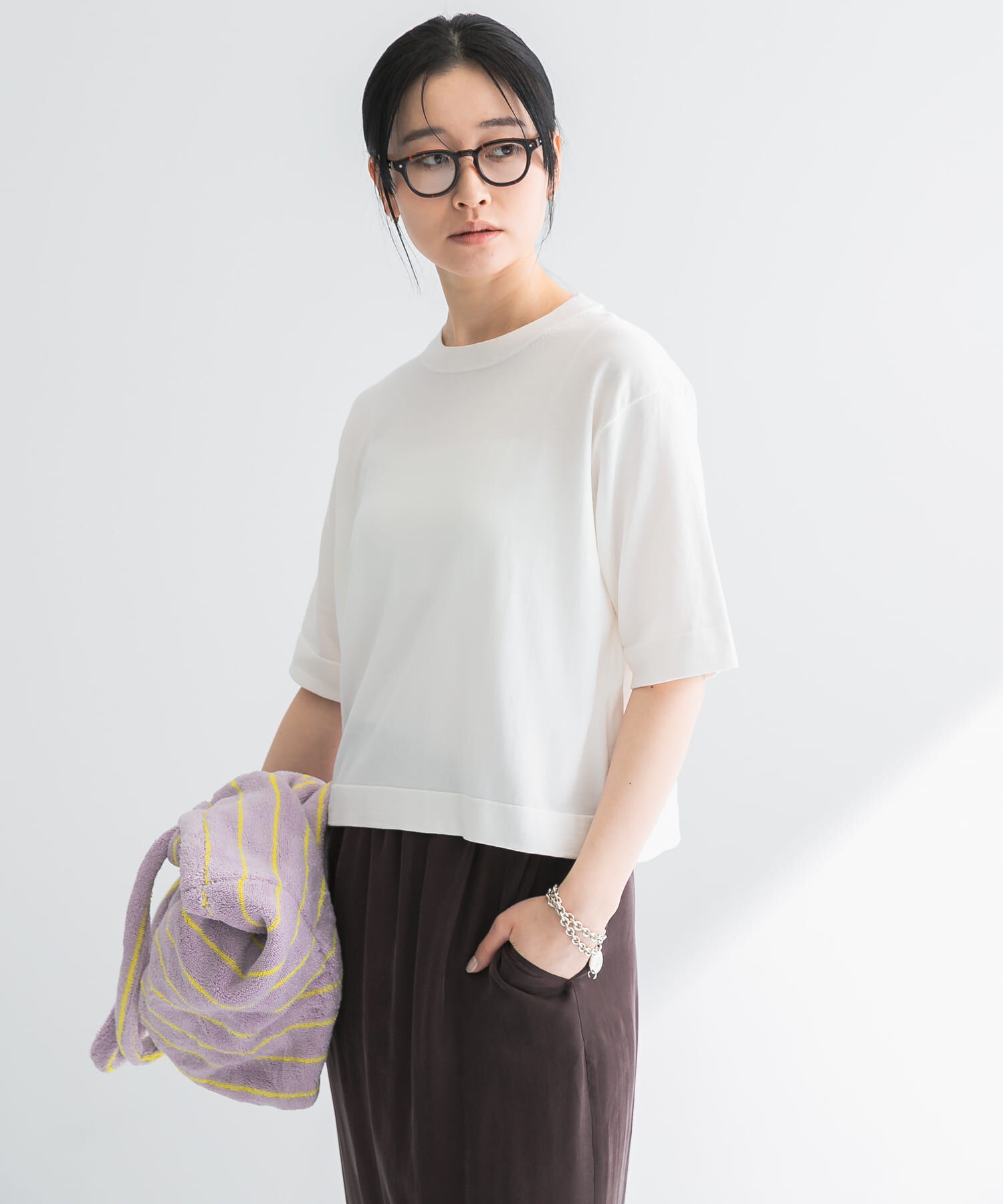 URBAN RESEARCH「new basic　ハイゲージニットTシャツ」|Tシャツ・カットソー|