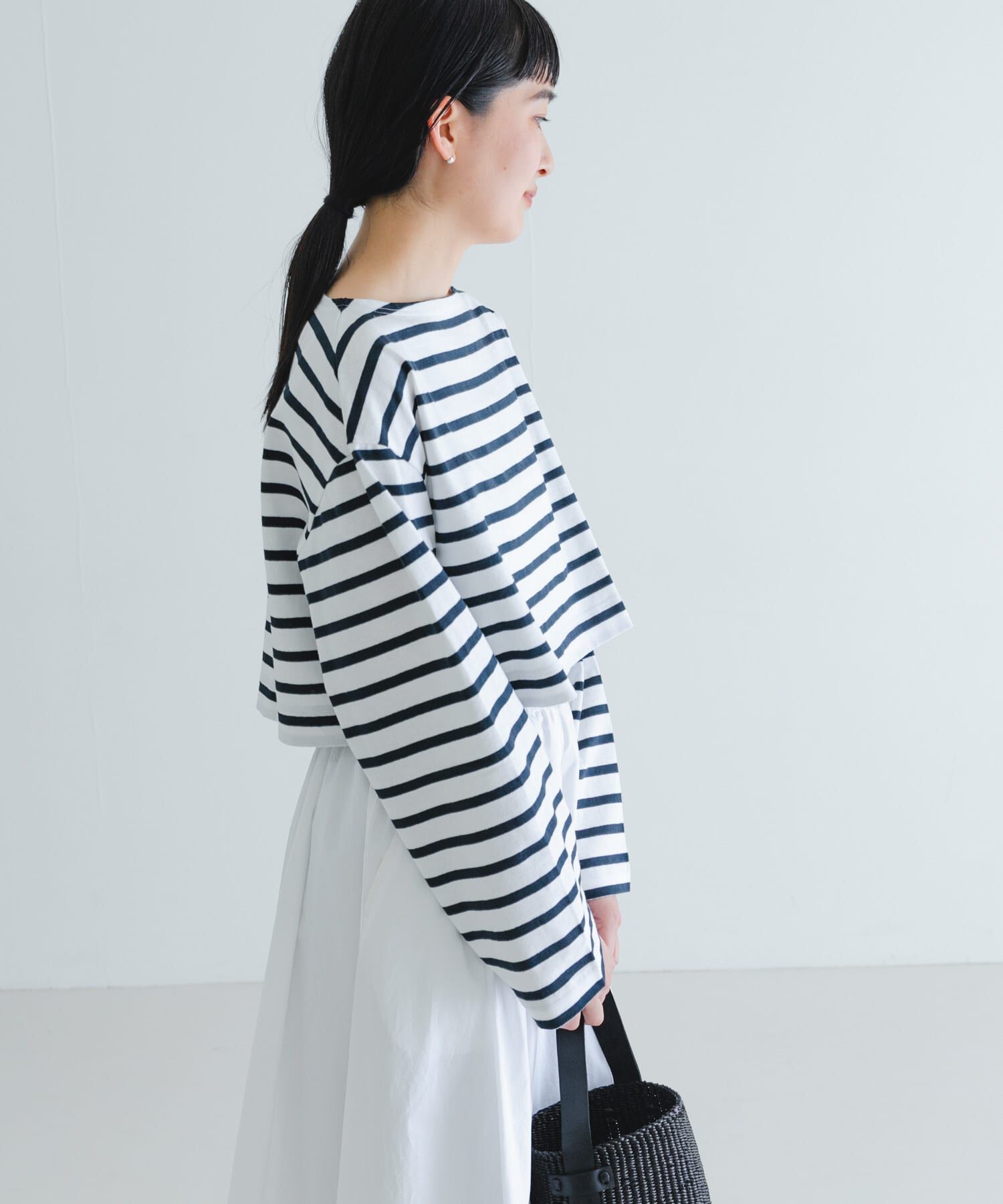 URBAN RESEARCH「『別注』Le minor&times;UR　Border cropped T-shirts」|Tシャツ・カットソー|