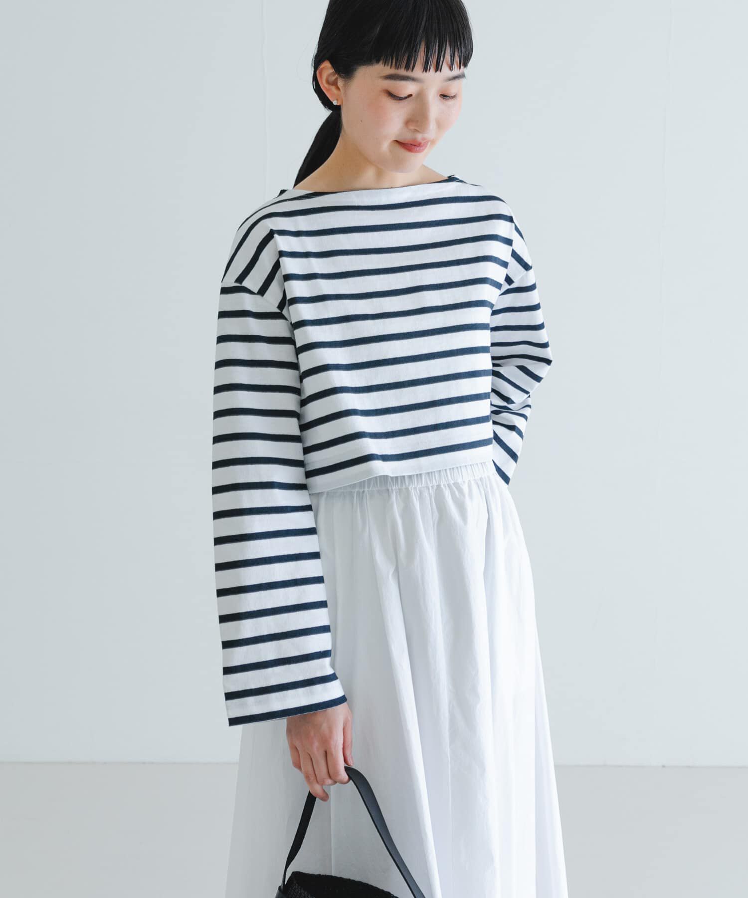 URBAN RESEARCH「『別注』Le minor&times;UR　Border cropped T-shirts」|Tシャツ・カットソー|