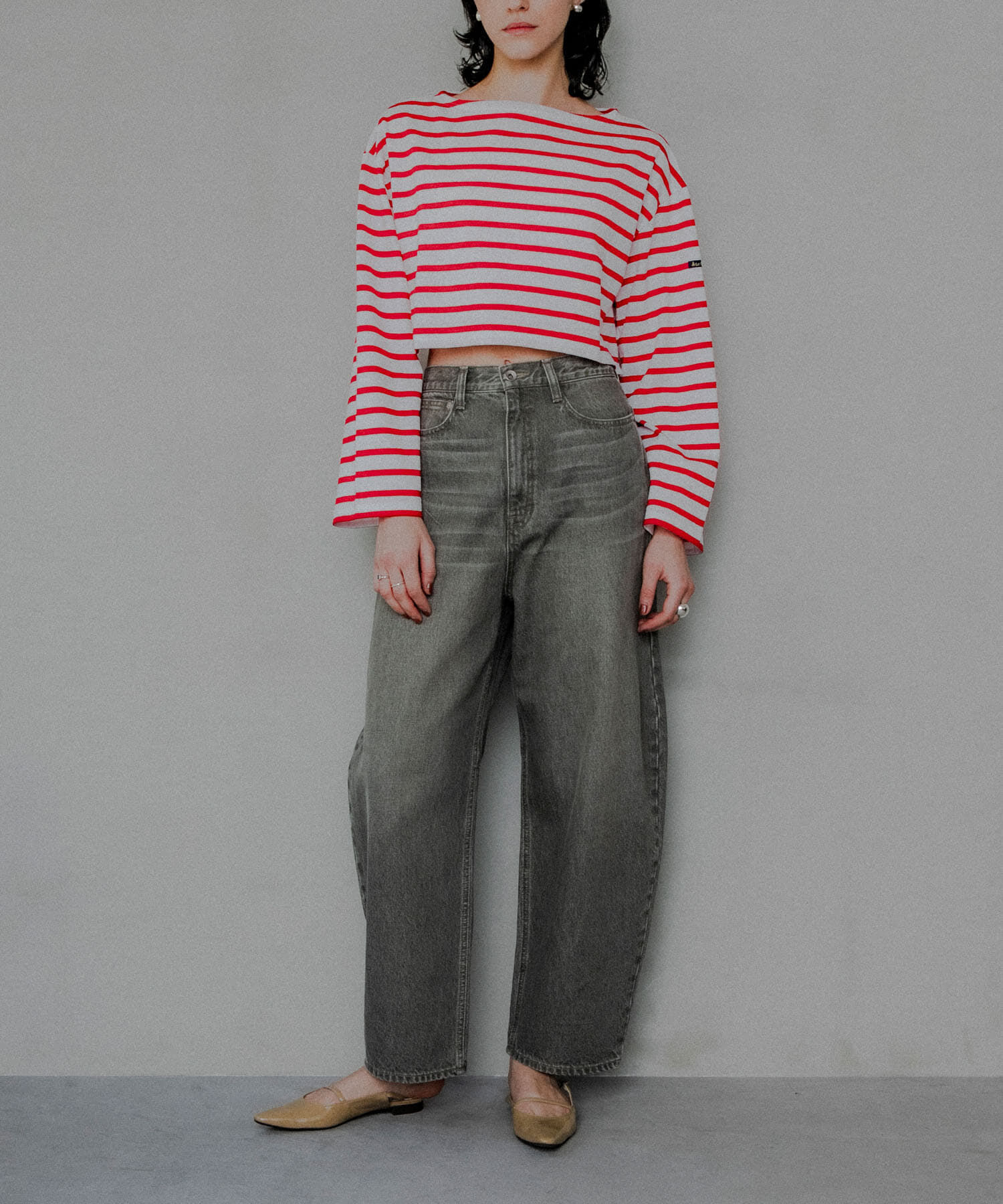 URBAN RESEARCH「『別注』Le minor&times;UR　Border cropped T-shirts」|Tシャツ・カットソー|