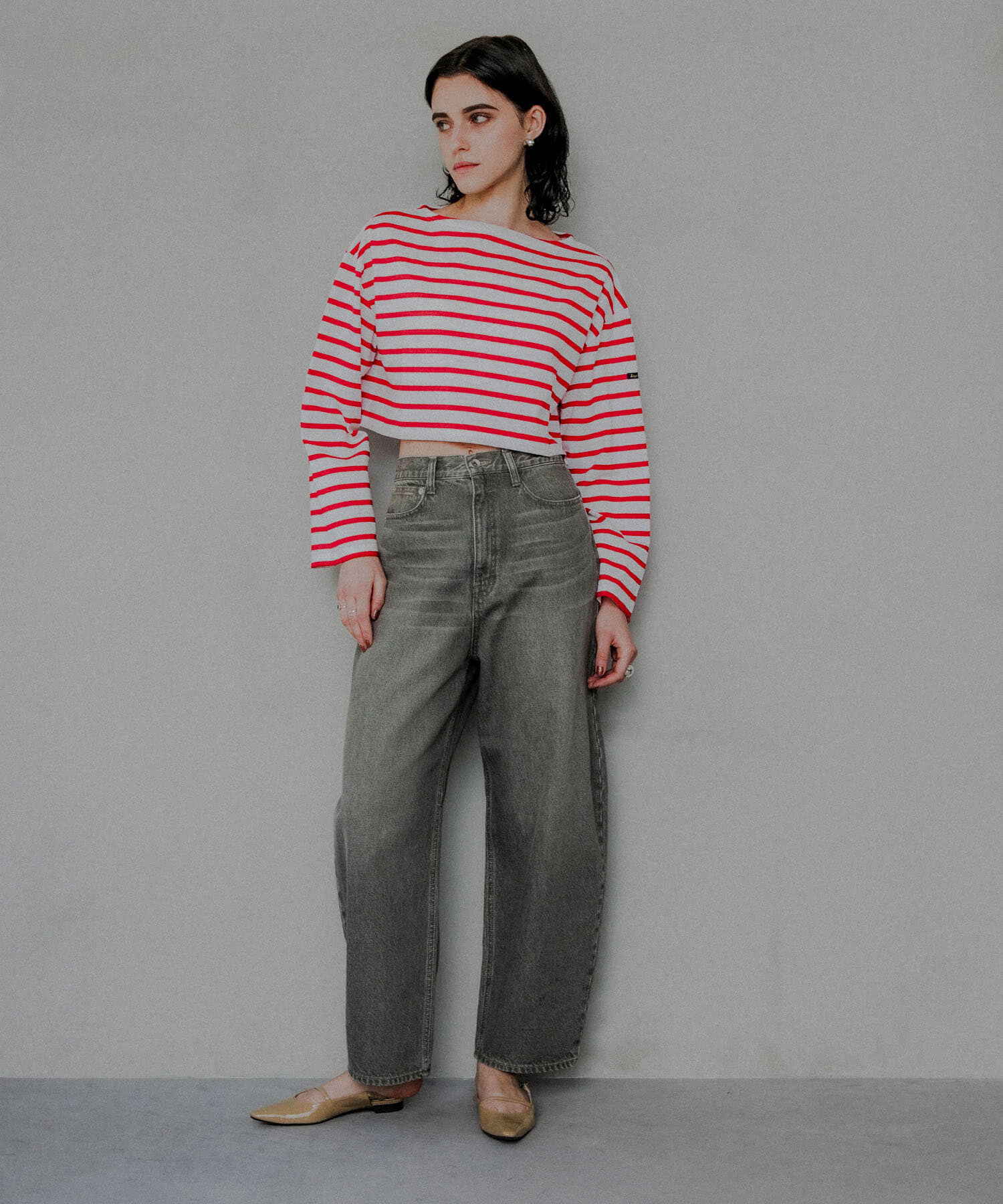 URBAN RESEARCH「『別注』Le minor&times;UR　Border cropped T-shirts」|Tシャツ・カットソー|