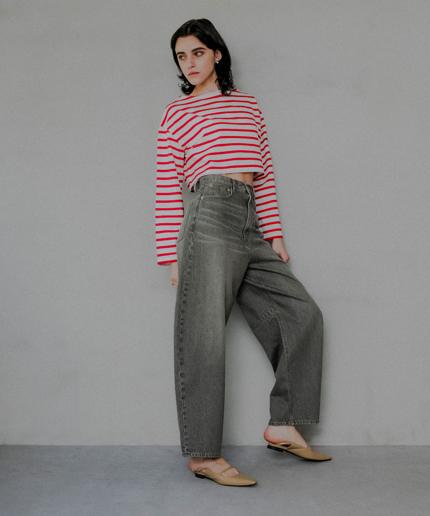 URBAN RESEARCH「『別注』Le minor&times;UR　Border cropped T-shirts」|Tシャツ・カットソー|