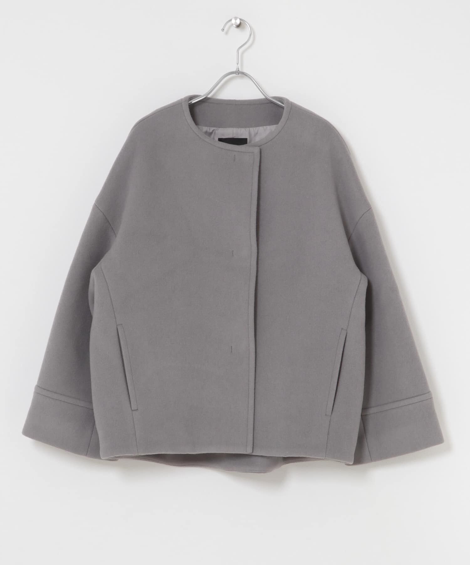 URBAN RESEARCH ROSSO「LA TORREショートノーカラーコート」|ノーカラーコート|