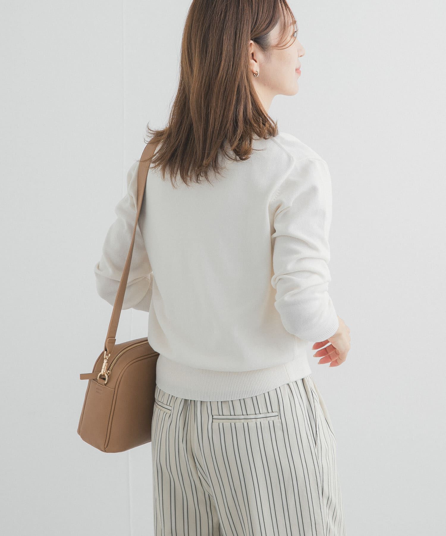 URBAN RESEARCH DOORS「オーガニックコットンクルーネックカーディガン」|カーディガン|