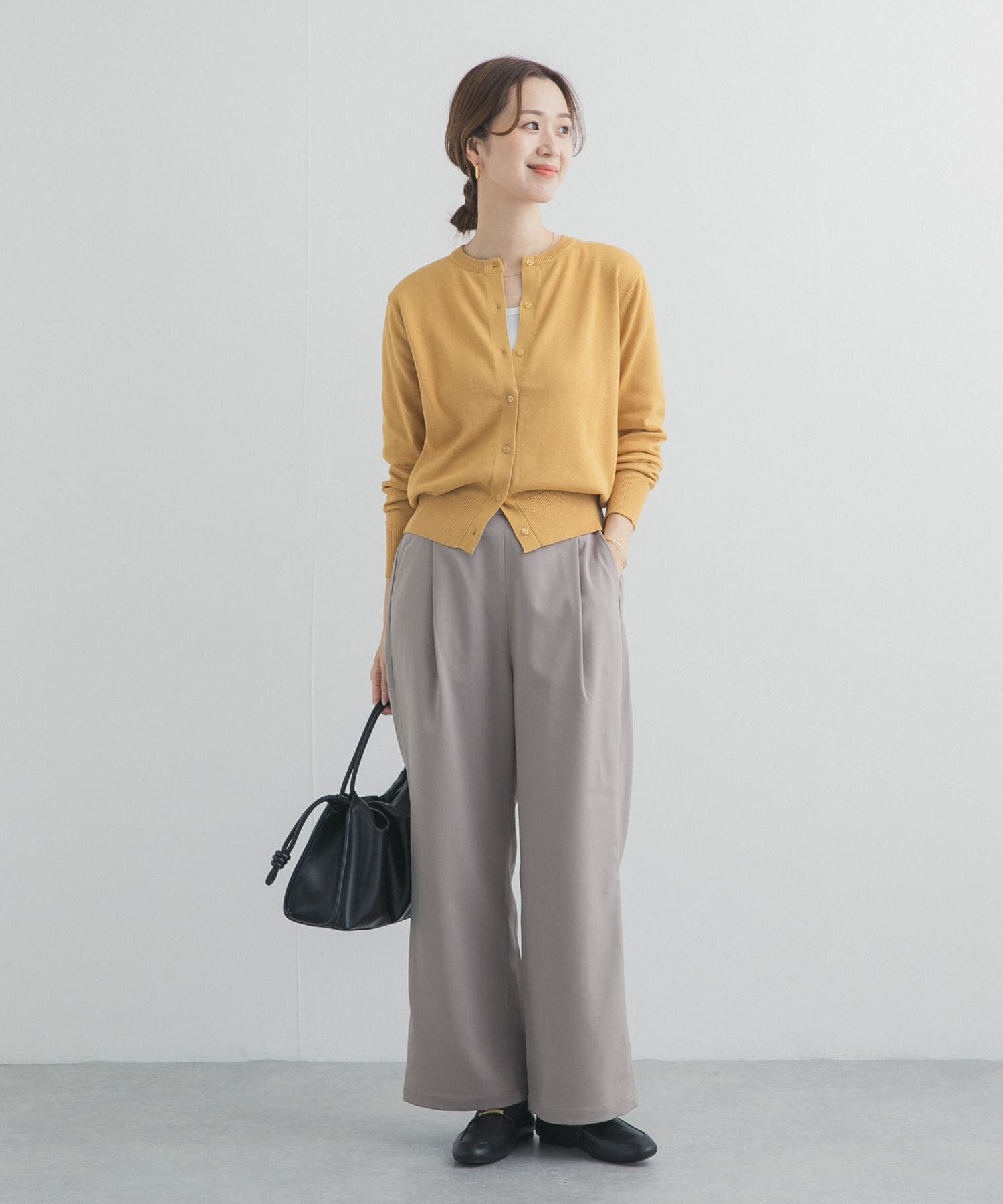 URBAN RESEARCH DOORS「オーガニックコットンクルーネックカーディガン」|カーディガン|