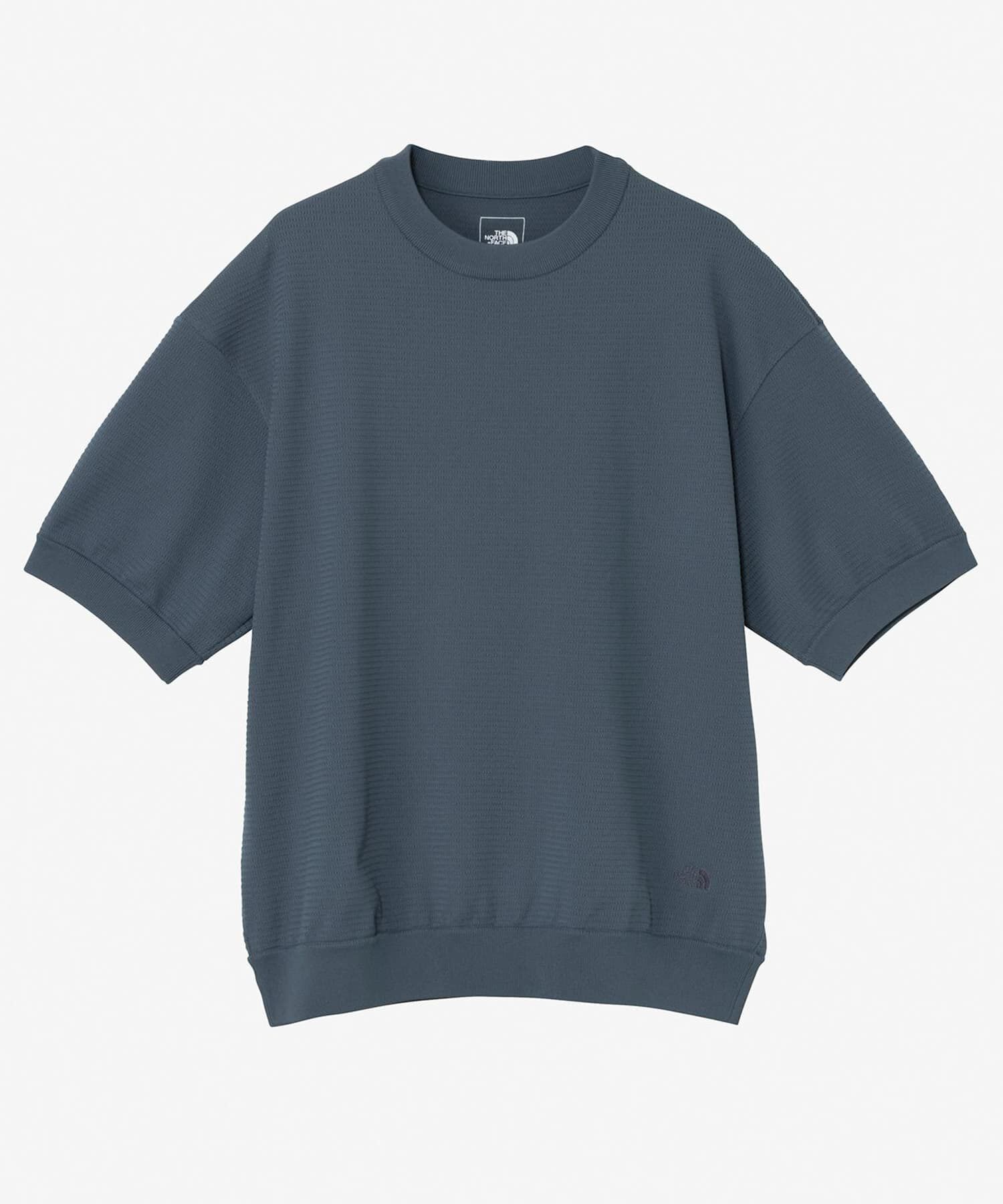 URBAN RESEARCH「THE NORTH FACE　SHORT-SLEEVE RIPPLE KNIT CREW」|ニット・セーター|グレー系その他