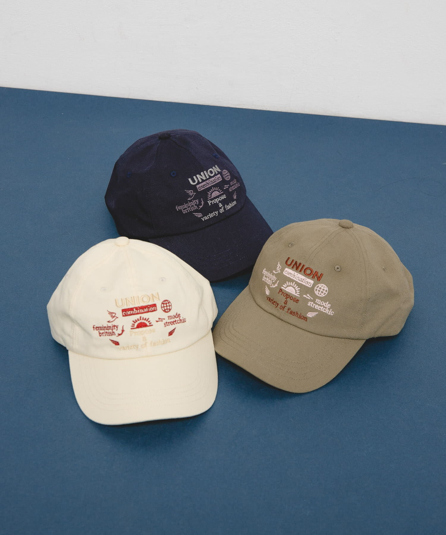  「バイカラーエンブロイダリーCAP」|キャップ・キャスケット|