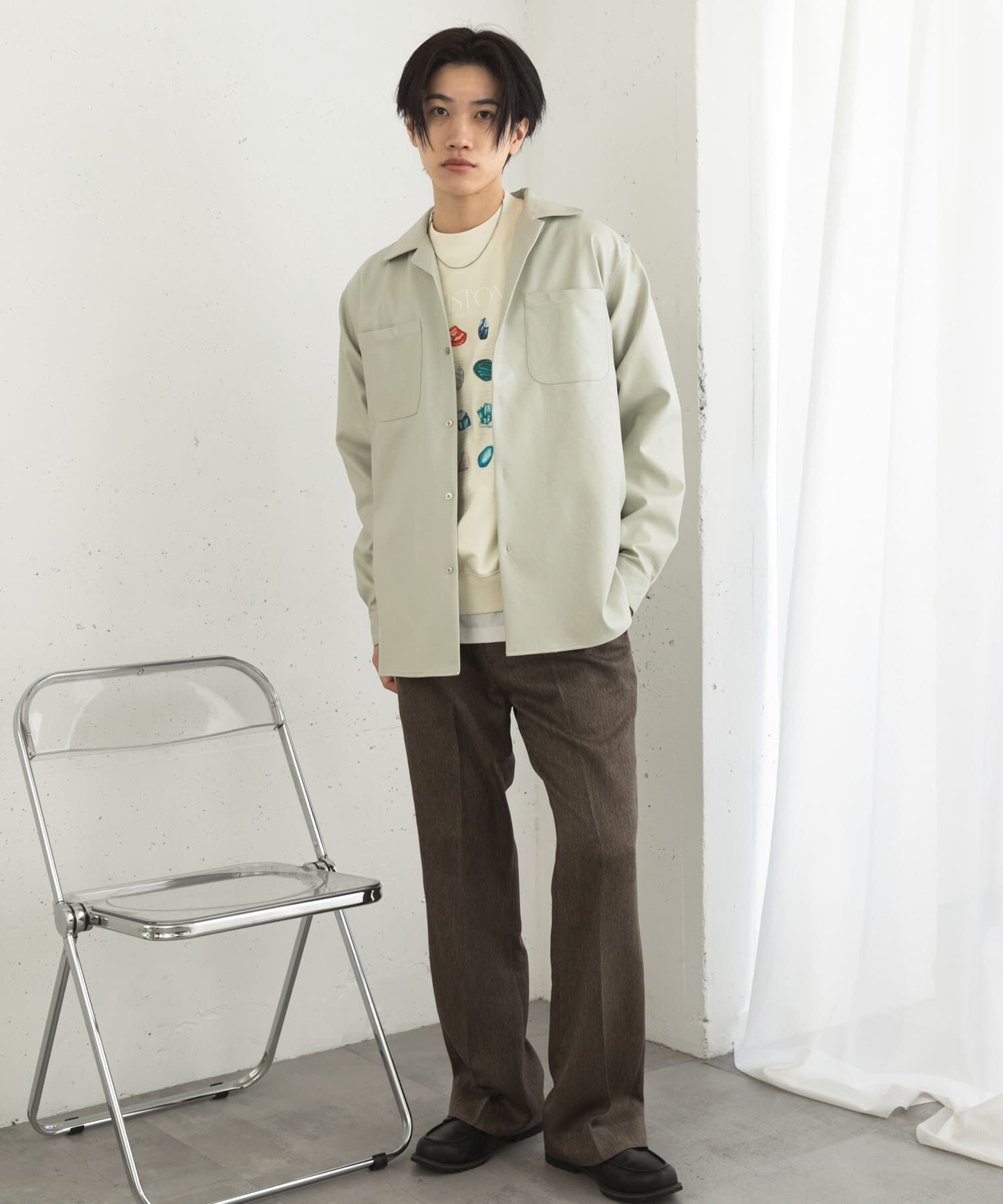 SENSE OF PLACE by URBAN RESEARCH「FLオープンカラールーズシャツ」|シャツ・ブラウス|