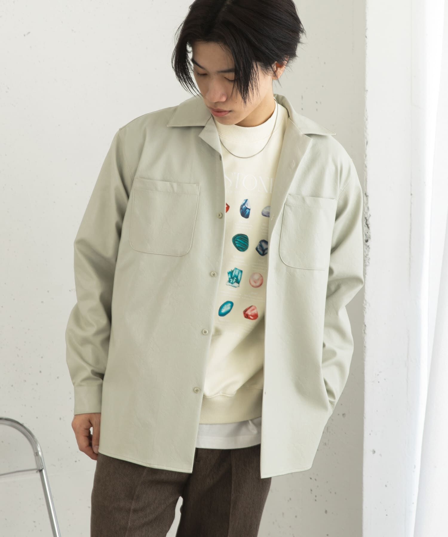 SENSE OF PLACE by URBAN RESEARCH「FLオープンカラールーズシャツ」|シャツ・ブラウス|