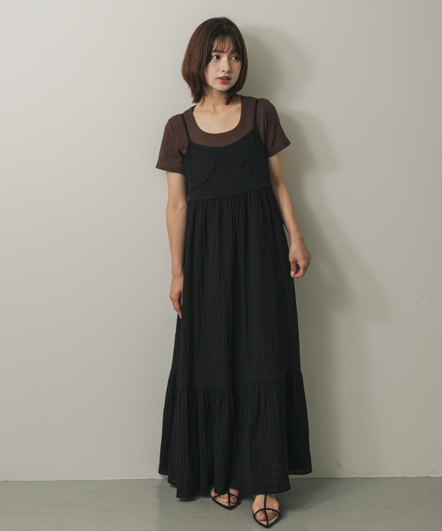 SENSE OF PLACE by URBAN RESEARCH「チェックジャガードキャミワンピース」|ワンピース|