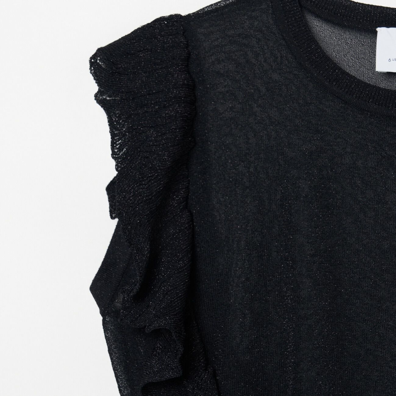  「three dots RUFFLE TOP」|ニット・セーター|