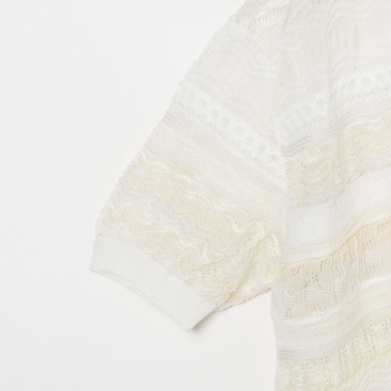  「boussole RANDOM BORDER LACE C/N」|Tシャツ・カットソー|