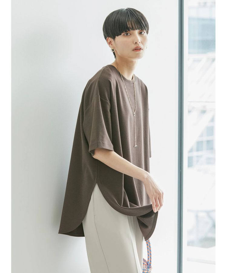 AMERICAN HOLIC「抗菌防臭　Daily!　裾ラウンドカットチュニック①」|チュニック|ブラウン