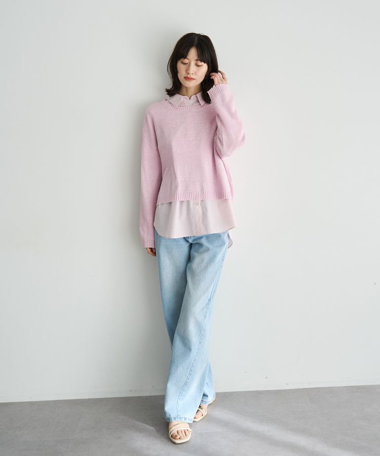 YECCA VECCA「ORGABITS切替ストレートデニム」|デニム|