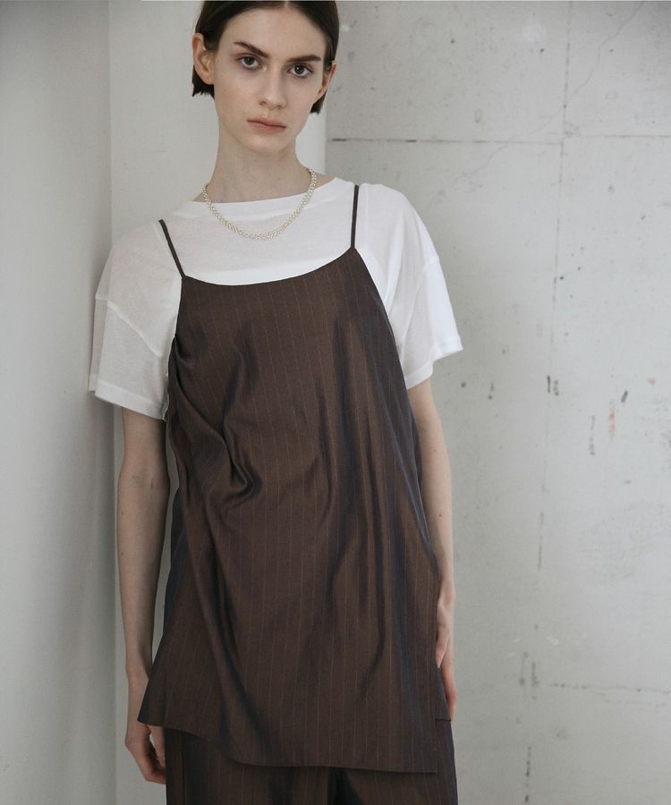 GARAGE OF GOOD CLOTHING「【日本製】ストライプアシンメトリーキャミビスチェ」|ベスト・ジレ|