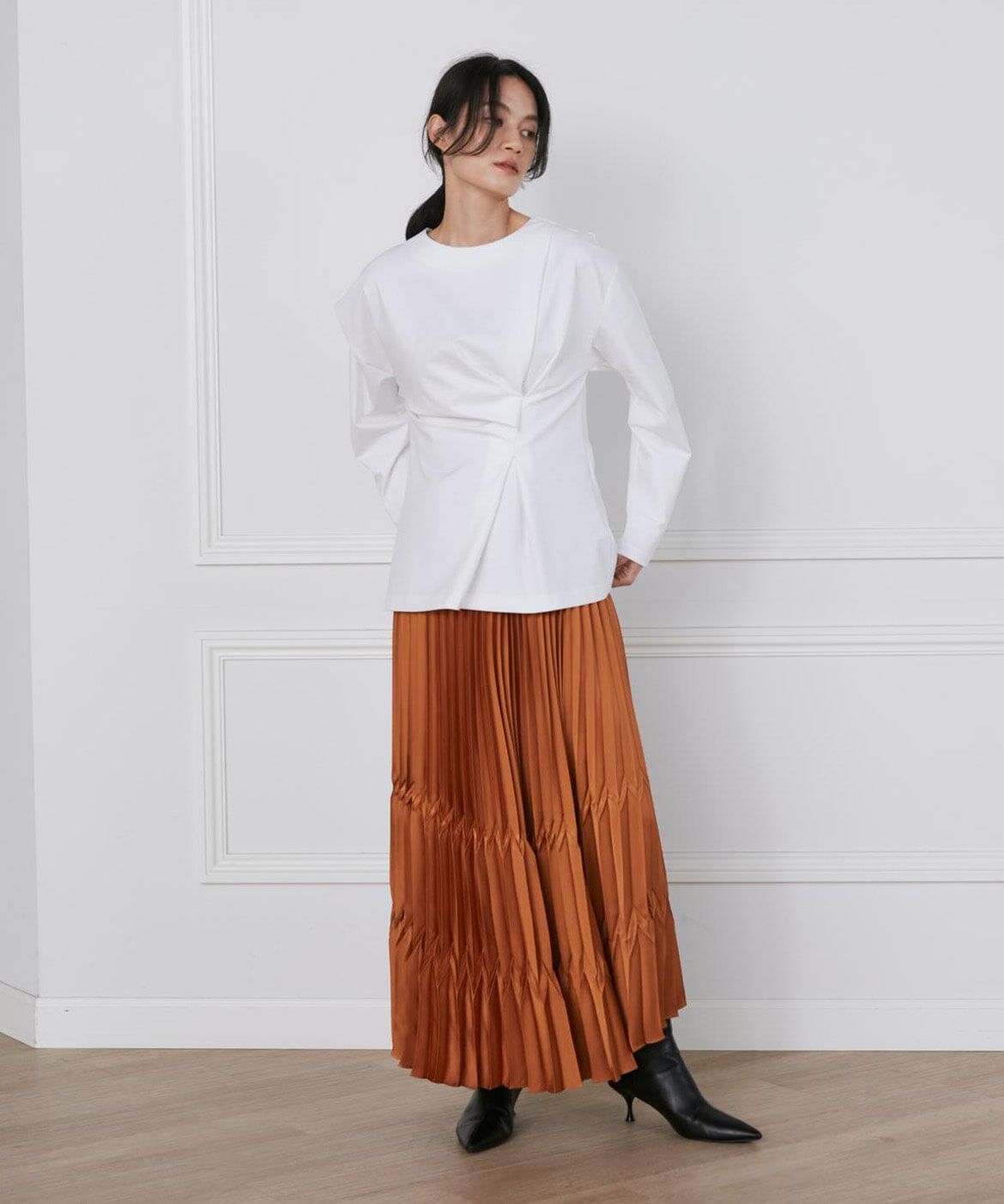INED「《大きいｻｲｽﾞ》ｱｼﾝﾒﾄﾘｰﾃﾞｻﾞｲﾝｶｯﾄｿｰ《la veille by SUP」|Tシャツ・カットソー|