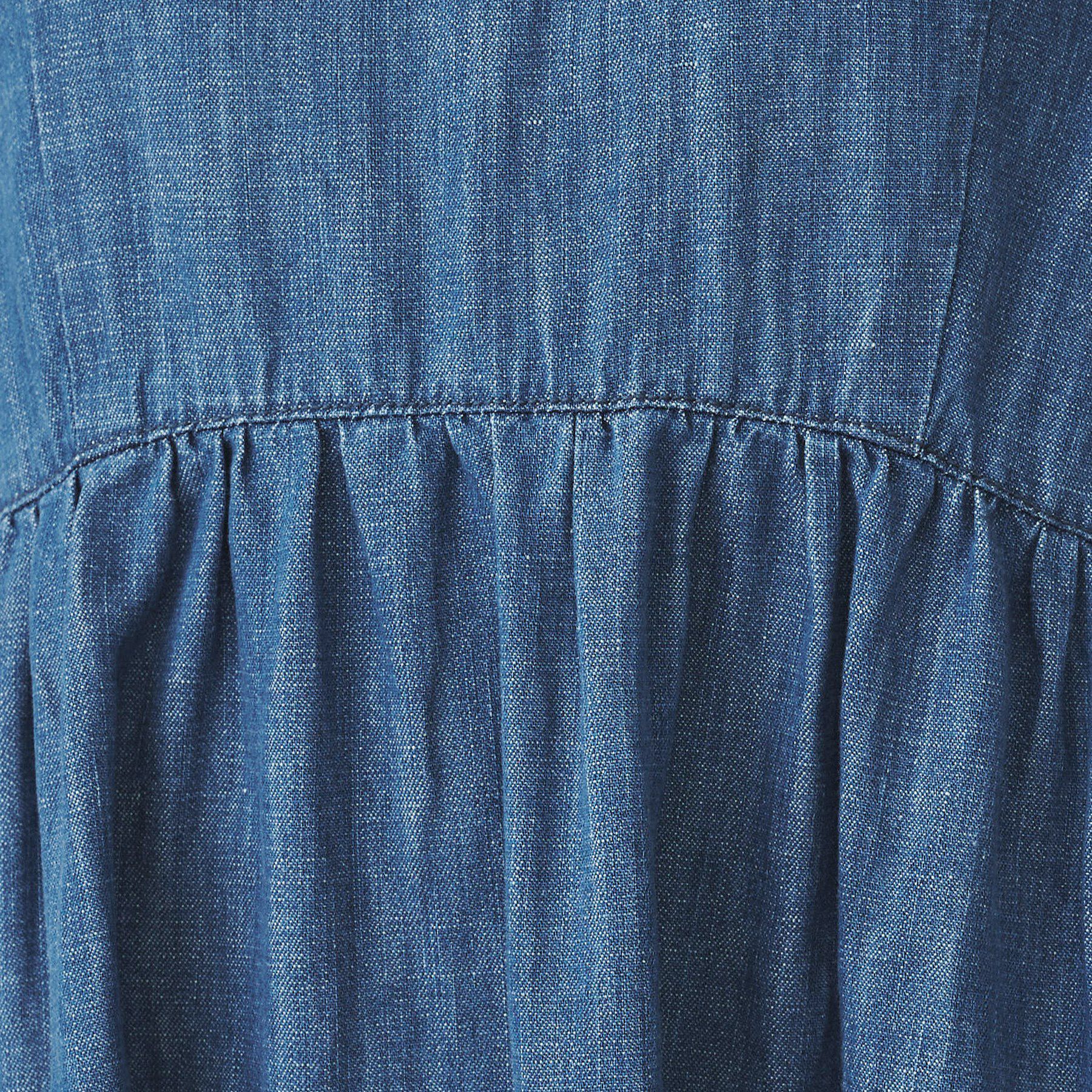 UNTITLED「【Healthy DENIM】Breezy Blueberryノースリーブ ティアード ワンピース」|ワンピース|