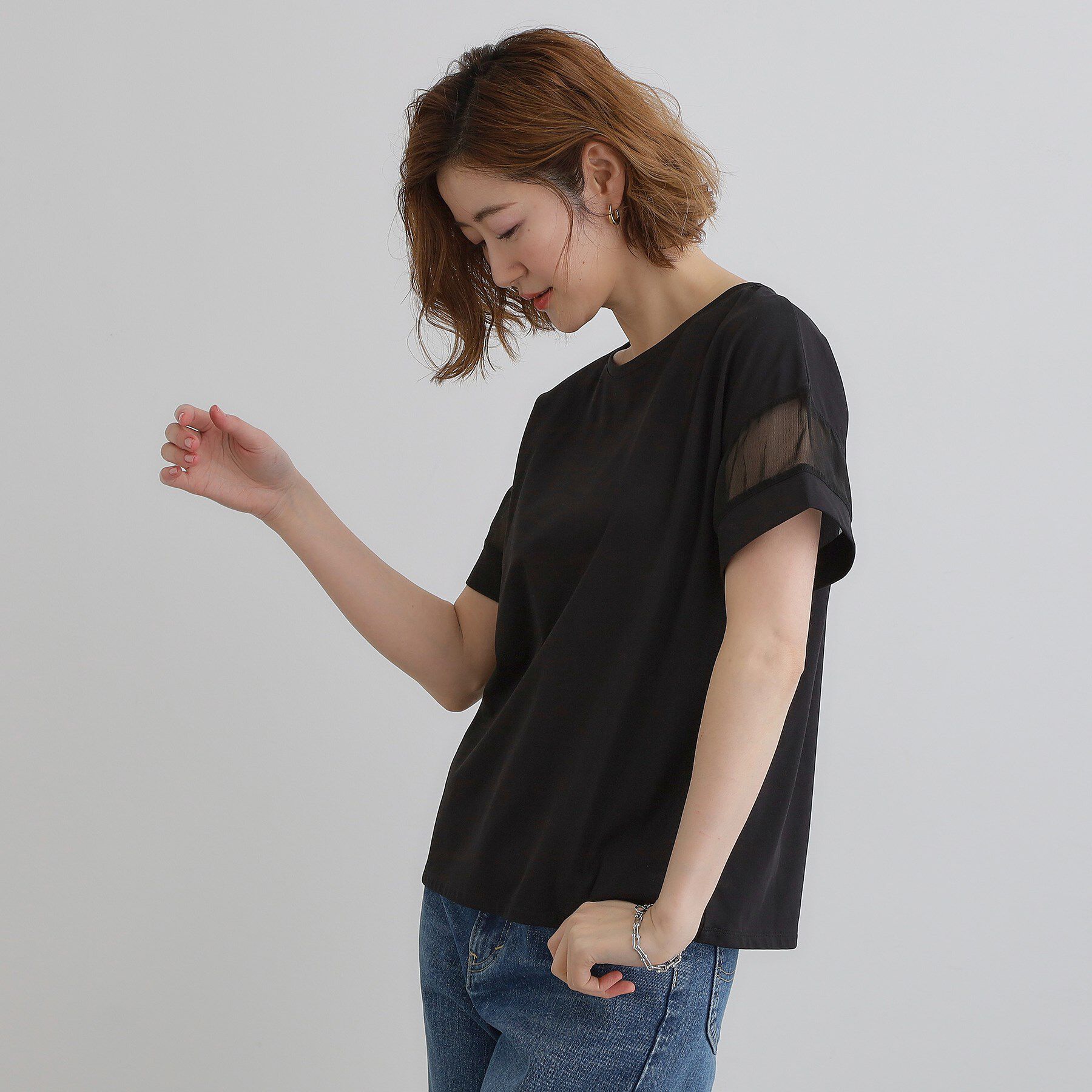 grove「【UVカット・接触冷感】シアードッキングTシャツ」|Tシャツ・カットソー|