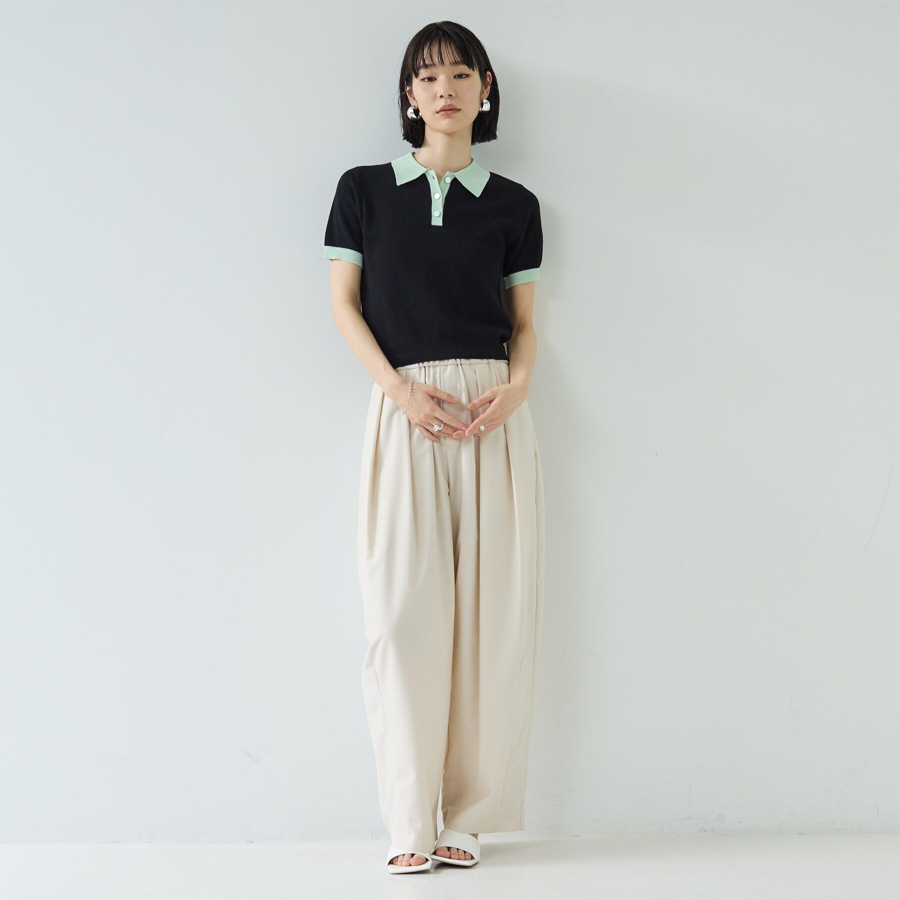 GALLEST「ジャカードポロニット」|ニット・セーター|