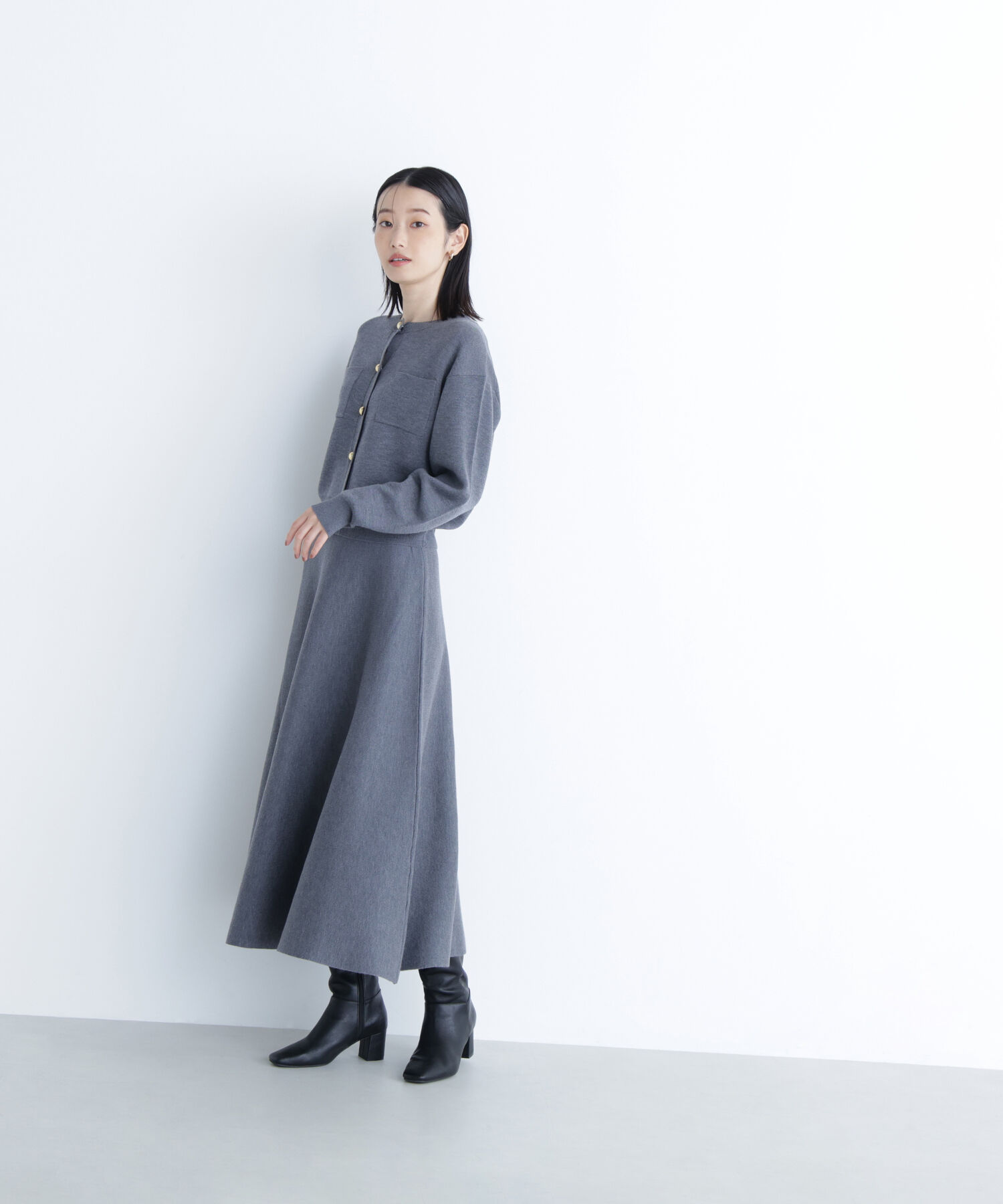  「ダブルフェイスニットセットアップ」|ワンピース|