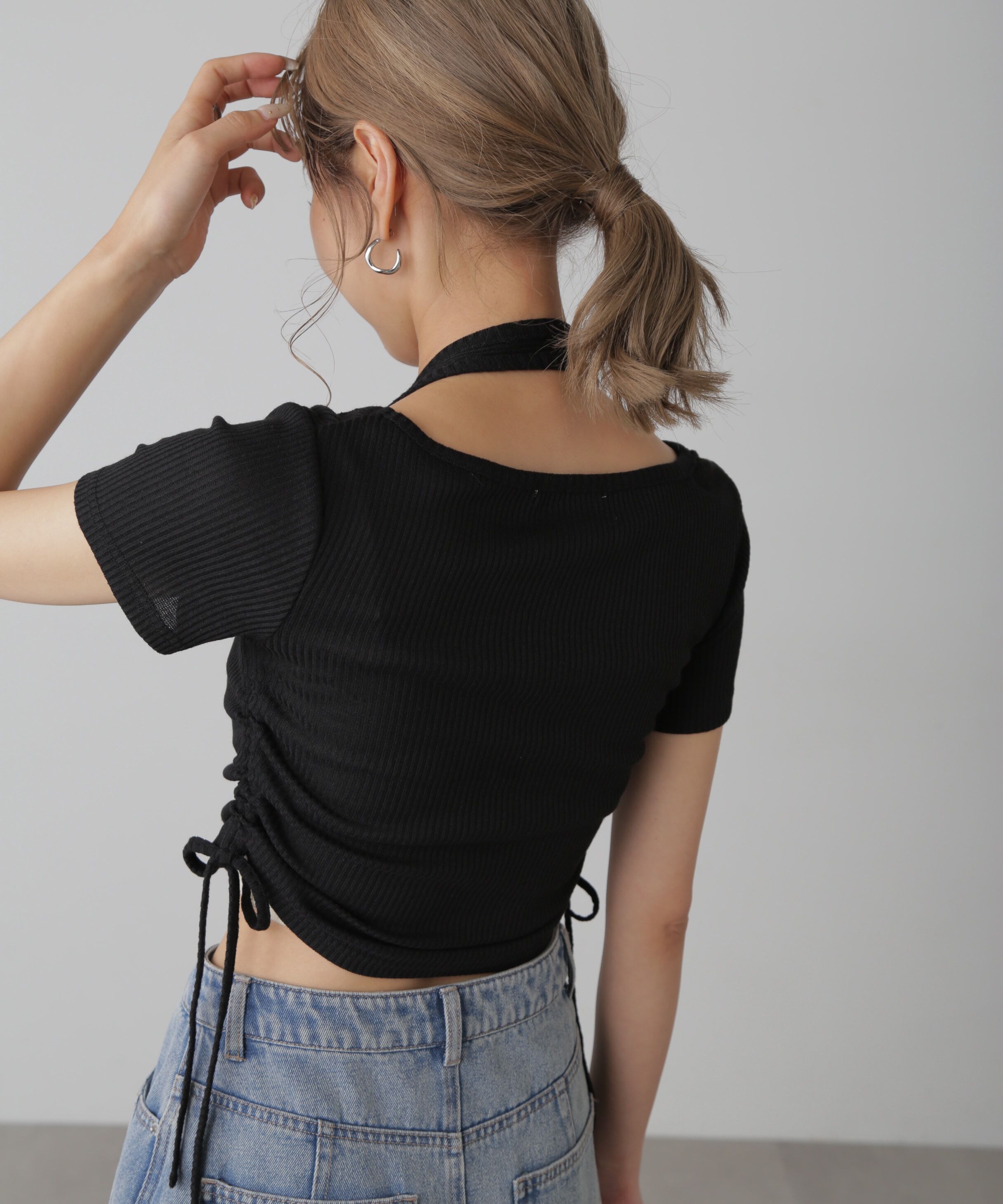  「ホルターネックコンパクトカットソー」|Tシャツ・カットソー|
