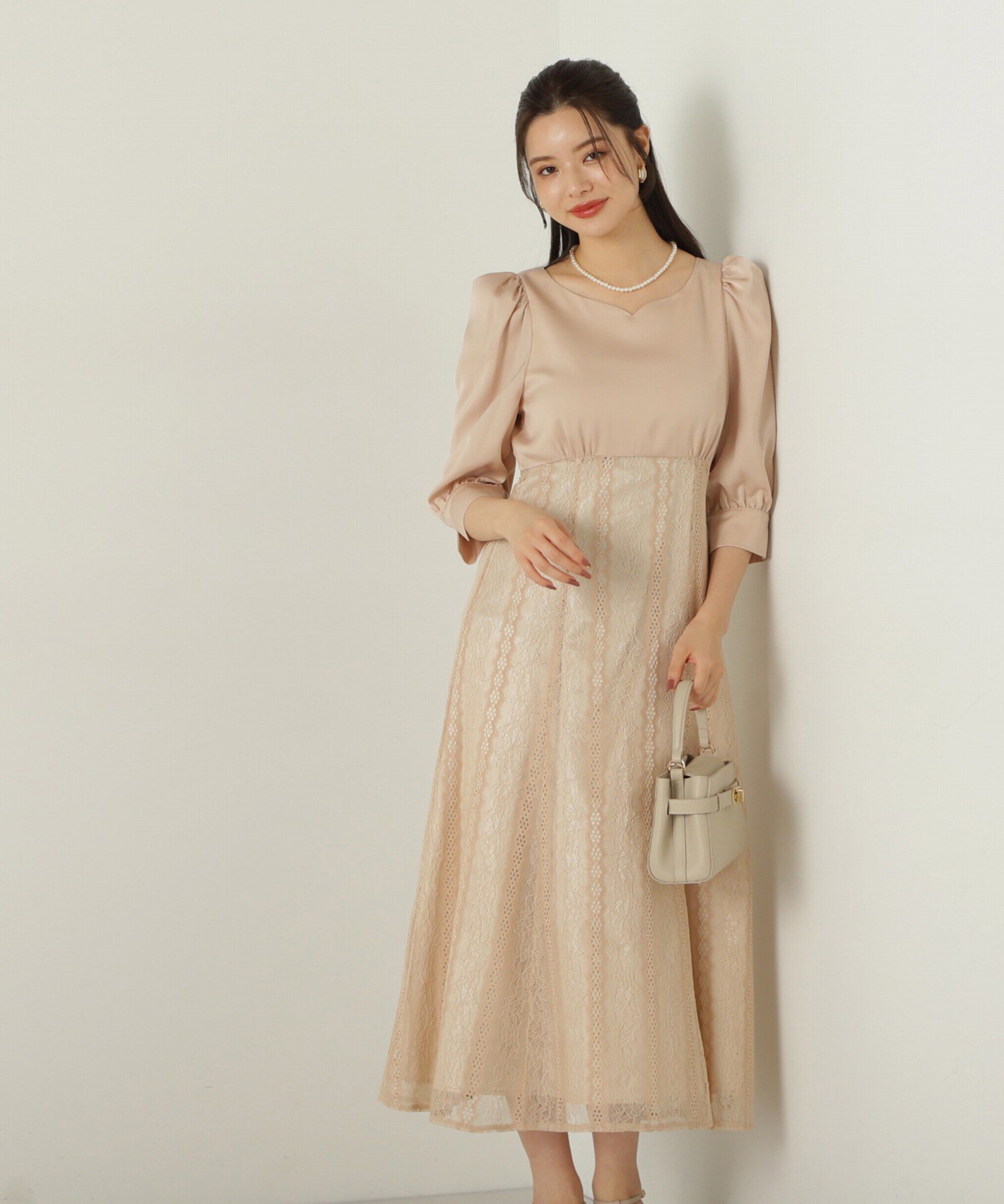PROPORTION BODY DRESSING「レース切り替えワンピース24AW」|ワンピース|