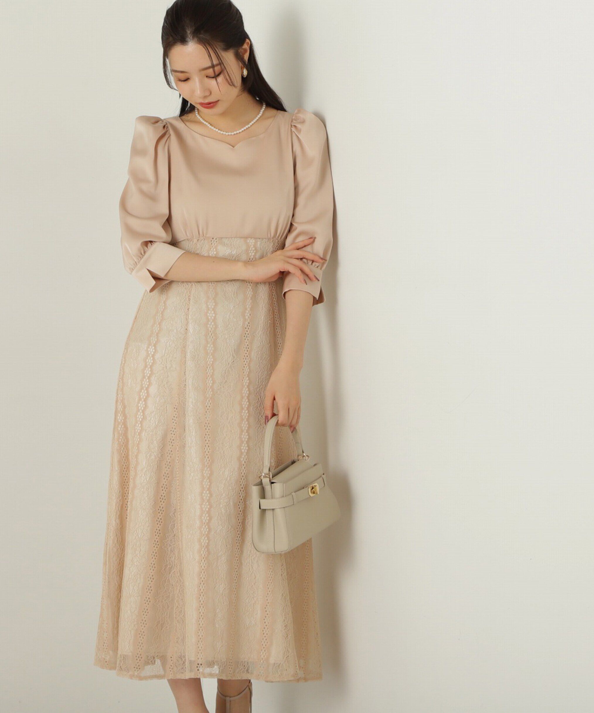 PROPORTION BODY DRESSING「レース切り替えワンピース24AW」|ワンピース|